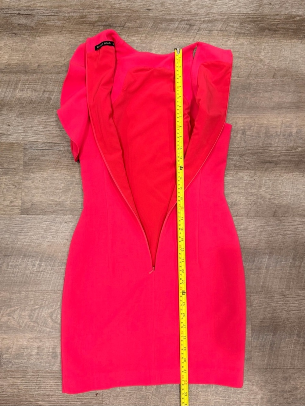 Black Halo Pabla Mini Dress Pink Asymmetrical Ruffle Cocktail XS 0 Designer - Picture 7 of 11